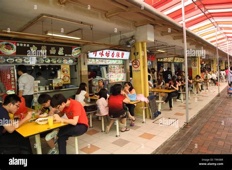 singapore hawker centre  res stock photography  images alamy