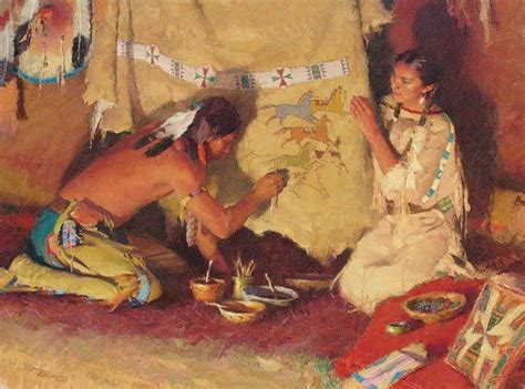 Art Gallery The Romance Of R S Riddick Native American Paintings