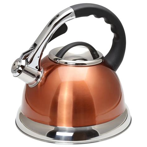 Creative Home Camille 3 0 Qt Stainless Steel Whistling Tea Kettle With