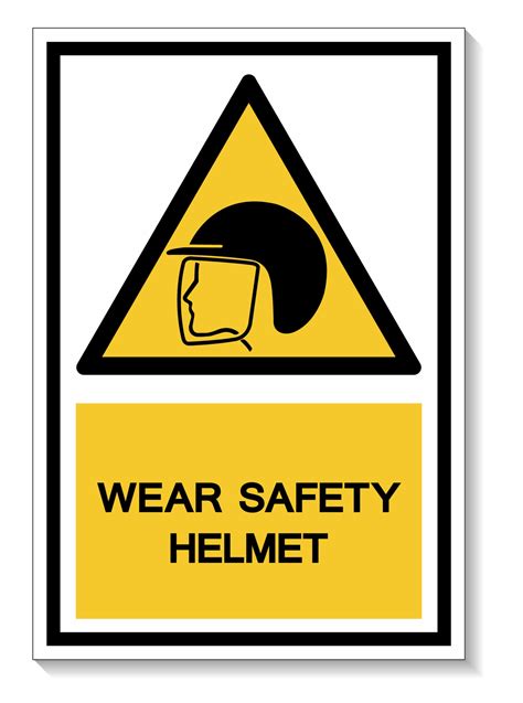 Wear Safety Helmet Symbol Vector Art At Vecteezy