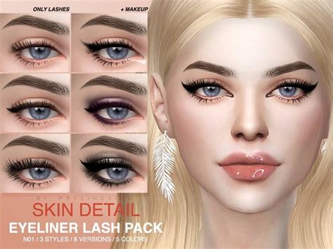 Skin Detail Lash Pack N Sims Sims Cc