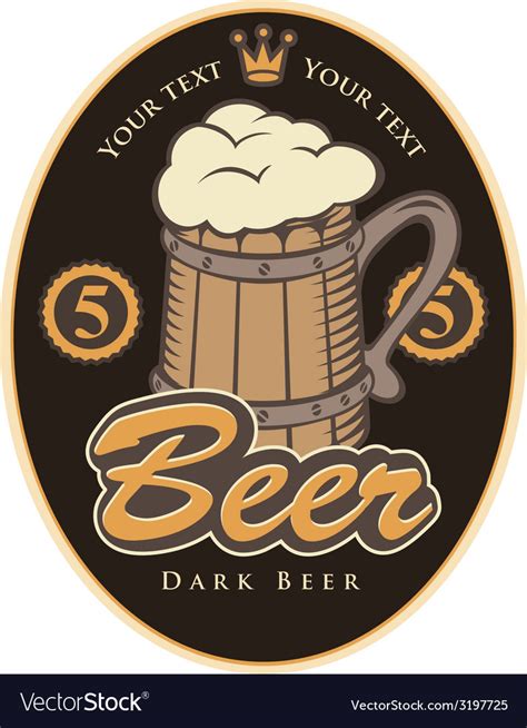 Beer label Royalty Free Vector Image - VectorStock