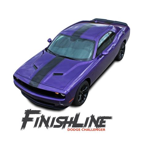 Dodge Challenger Hood Stripes FINISHLINE Decals Center Wide Rallye