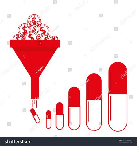 Vektor Stok Dollar Coins Converted Via Funnel Into Tanpa Royalti