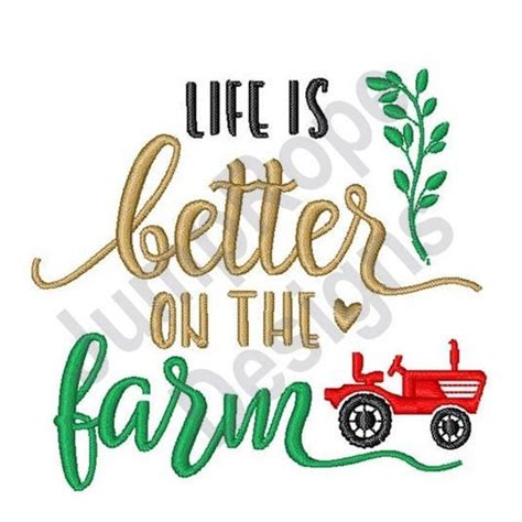 Farm Life Embroidery Etsy