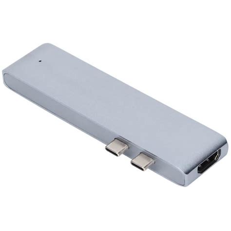 Fdit Adaptateur USB Station D Accueil 7 En 2 Silver Mini USB 3 1