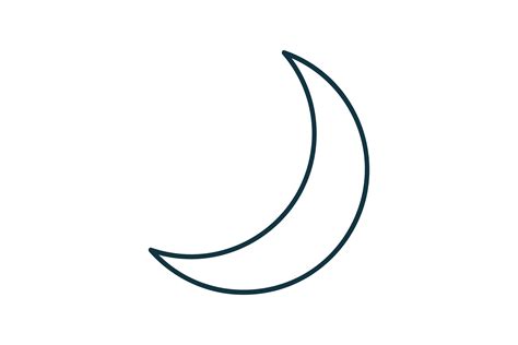 Crescent Moon Line Drawing