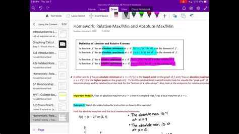 Absolute And Relative Extrema Youtube
