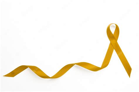 Premium Photo Yellow Awareness Ribbon With Trail