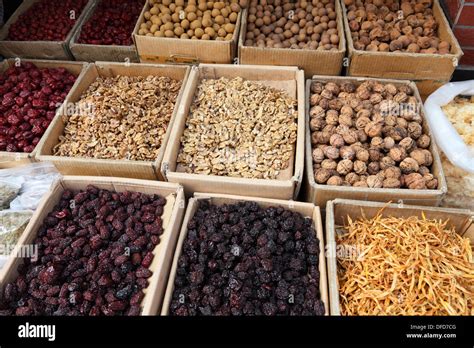 Dry Fruits And Nuts In A Street Market Shanghai China Stock Photo Alamy