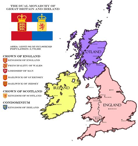 The Dual Monarchy Of Great Britain And Ireland The United Kingdom