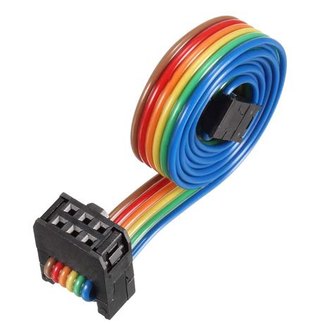 Uxcell IDC Rainbow Wire Flat Ribbon Cable 6P A Type FC FC Connector 2