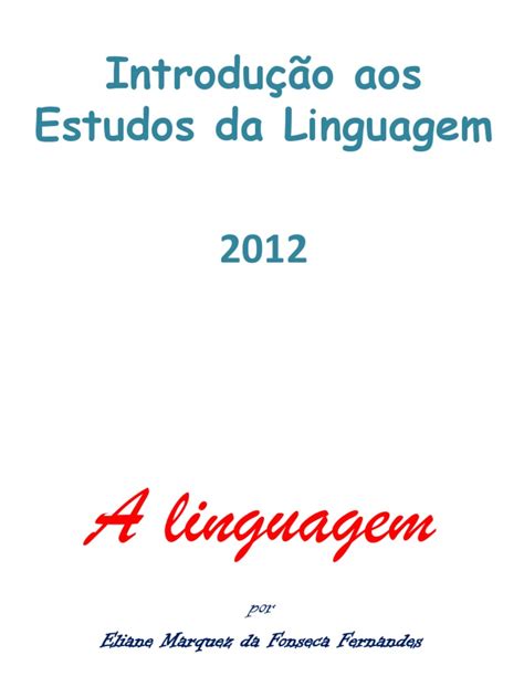 PDF Introducao Aos Estudos Da Linguagem DOKUMEN TIPS