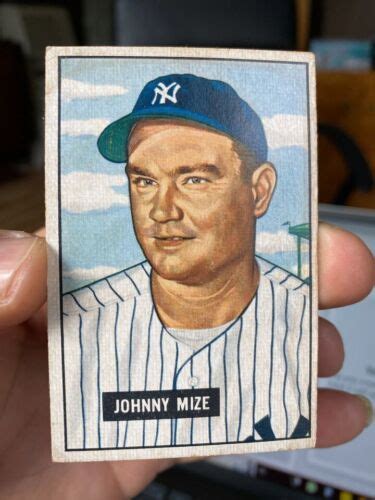 Bowman The Big Cat Johnny Mize New York Yankees Ex Baseball