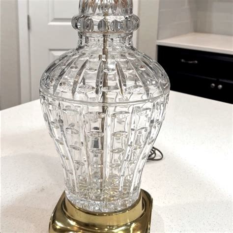 Waterford Crystal Accents Vintage Waterford Lismore Ginger Jar Lamp