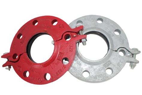 Grooved Flange Adapter PN16 (NP16) pipe fitting. Red or zinc galv finish.