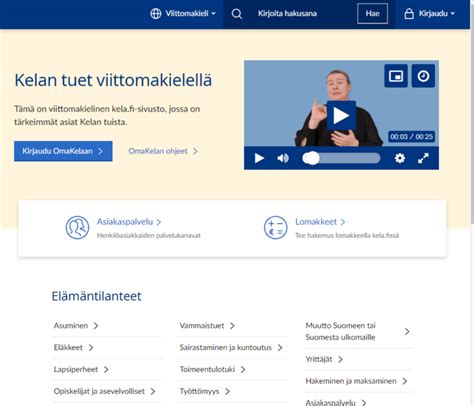 Kelan tuet viittomakielellä Viittomakielinen kirjasto