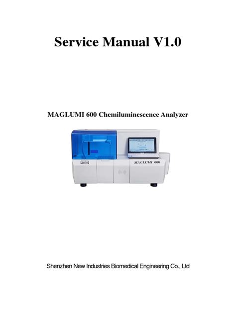 Maglumi 600 Service | PDF | Power Supply | Printed Circuit Board