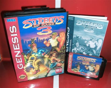 Sega Genesis Md Game Card Us Cover With Box And Manual