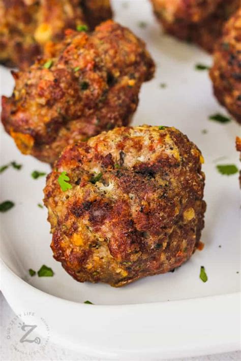 Smoked Meatballs Easy Smoker Recipe Our Zesty Life