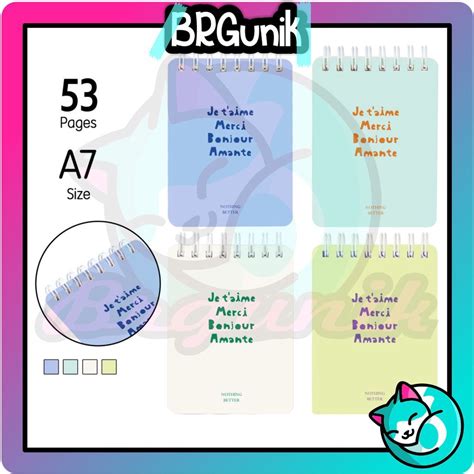 Jual BRGUNIK Spiral Notebook Buku Tulis Buku Catatan Spiral Mini