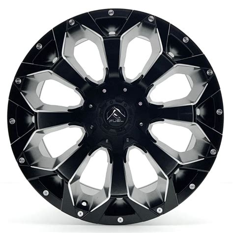 Jogo De Rodas Fuel Off Road 1 Piece Assault D546 Aro 20x10 Preto Acetinado Com Miling 6x135 Et