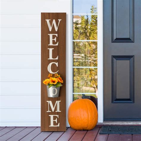 Buy Glitzhome Welcome Sign For Front Door Porch Inch Farmhouse