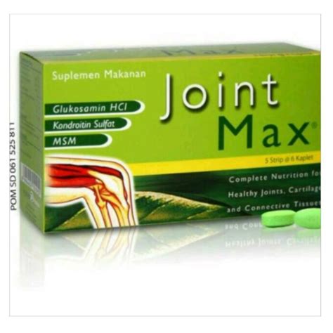 Jual JOINT MAX GLUCOSAMIN CHONDROITIN SULFAT MSM ISI 30 KAPLET