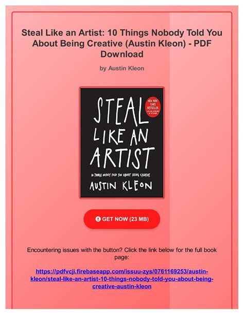 EBOOK Steal Like An Artist 10 Things Nobody Told You About Being