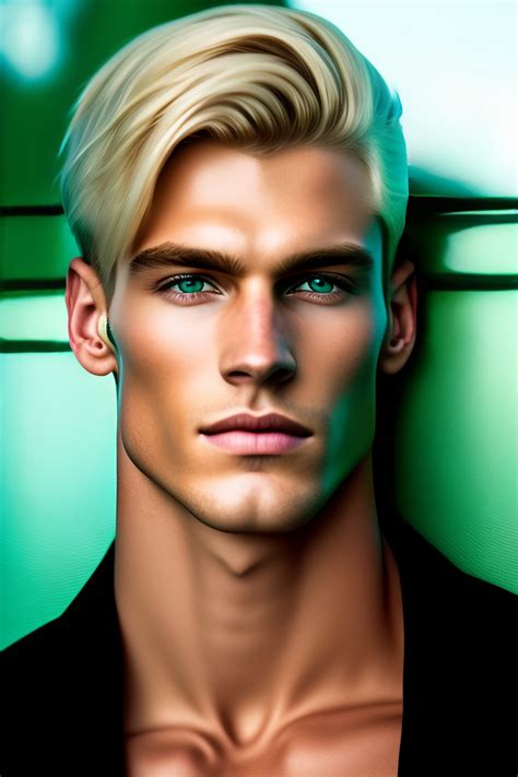 Lexica Blonde Man With Green Eyes