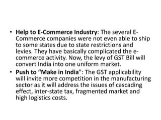 Eco GST Effect On Indian Economy PPT