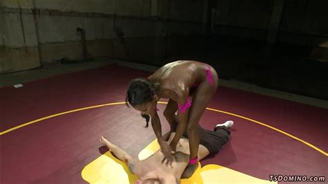 Ebony Tranny Wrestler Anal Fucks Coach