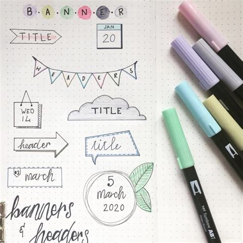 Best Collection Of Bullet Journal Headers And Ideas For