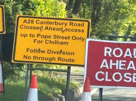 Businesses Along A Concerned As Road Between Ashford And Canterbury