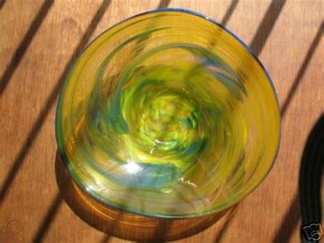 Signed Art Glass Free Form Bowl By Patty Yockey