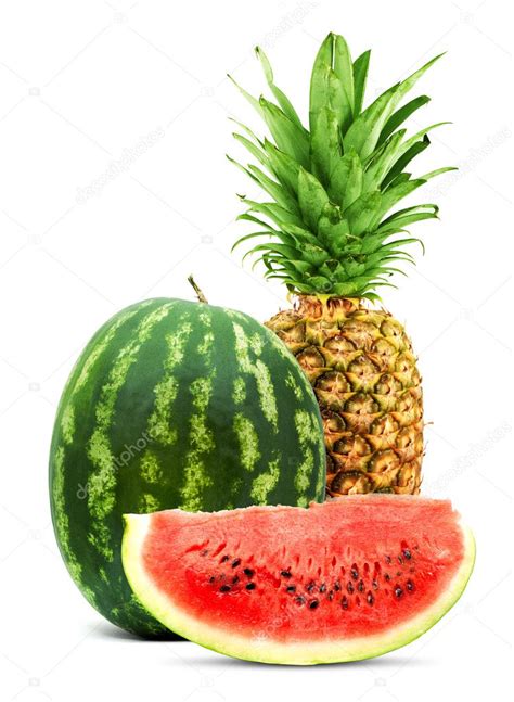 Pineapple And Watermelon Stock Photo Bloodua 1244665