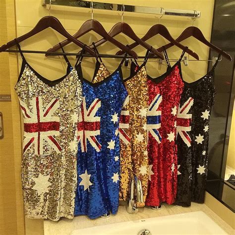 New Sexy Australia Flag Sequin Dress Buy New Sexy Australia Flag