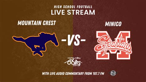 Livestream Mountain Crest Mustangs At Minico Spartans Football Kvnu