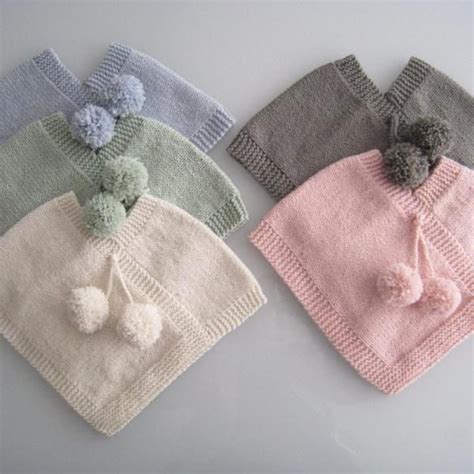 Baby Ponchos Baby Knitting Patterns Hand Knitting Diy Baby Knitting