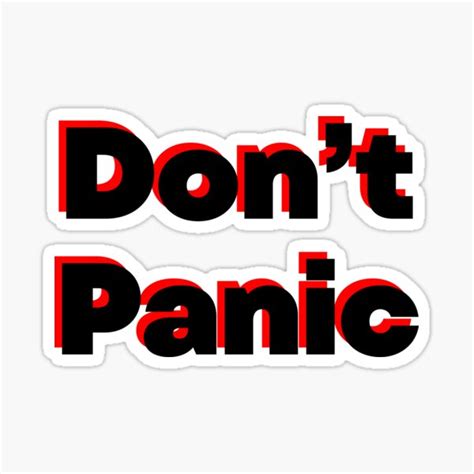 Don T Panic Sticker For Sale By Marimbadesigns Redbubble