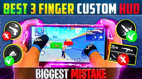 3 Finger Custom Hud Free Fire Headshot Movment Best 3 Finger