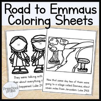 Road To Emmaus Coloring Pages Preschool Ministry Curriculum In 2024