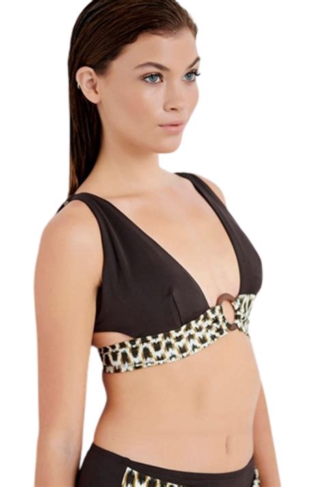 Blu U Bikini Top Stroke Leo Tres Chic