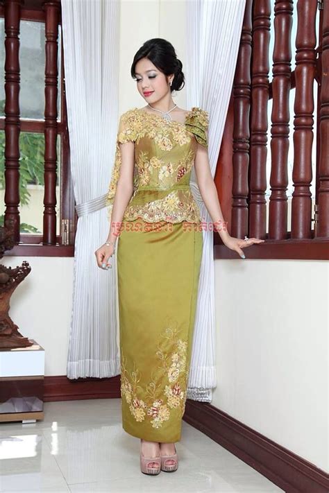 Cambodia Dresses Gaun Kebaya Modern Gaun Pakaian