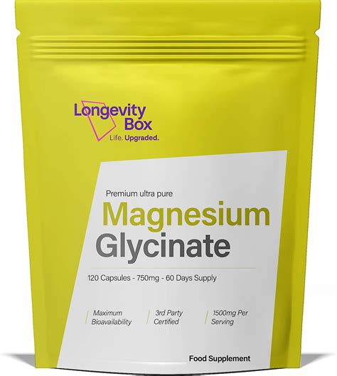 Ultra Pure Magnesium Glycinate 1500mg 120 Capsules High Strength