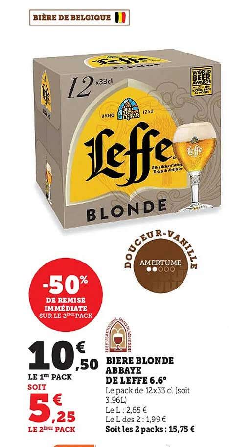 Promo Bière Blonde Abbaye De Leffe 6 6 chez Super U iCatalogue fr