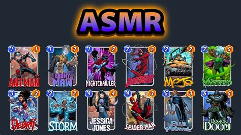 ASMR Lane Control Deck Marvel Snap Gameplay Lofi Mouth Sounds