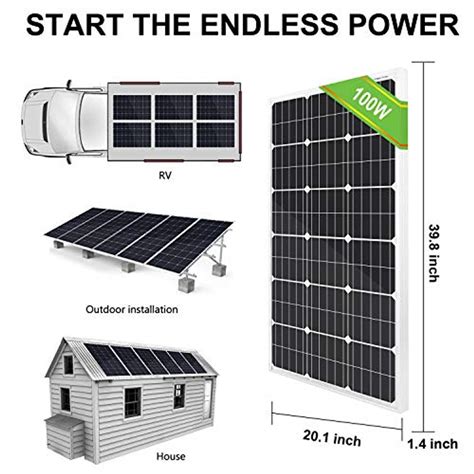 Eco Worthy Watt Monokristallines Solarmodul W V Mono