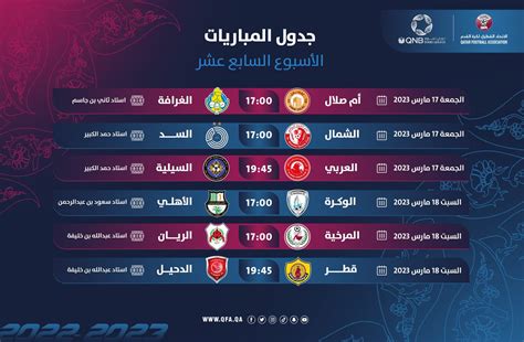 الاتحاد القطري لكرة القدم 🇶🇦 On Twitter 🗒 جدول مباريات الأسبوع