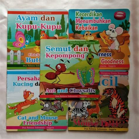 Jual Buku Dongeng Anak Bilingual Dwi Bahasa Seri Binatang Fabel